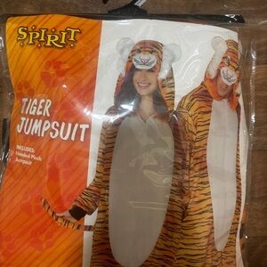 Spirit Tiger Jumpsuit Adult Costume - Orange Tiger